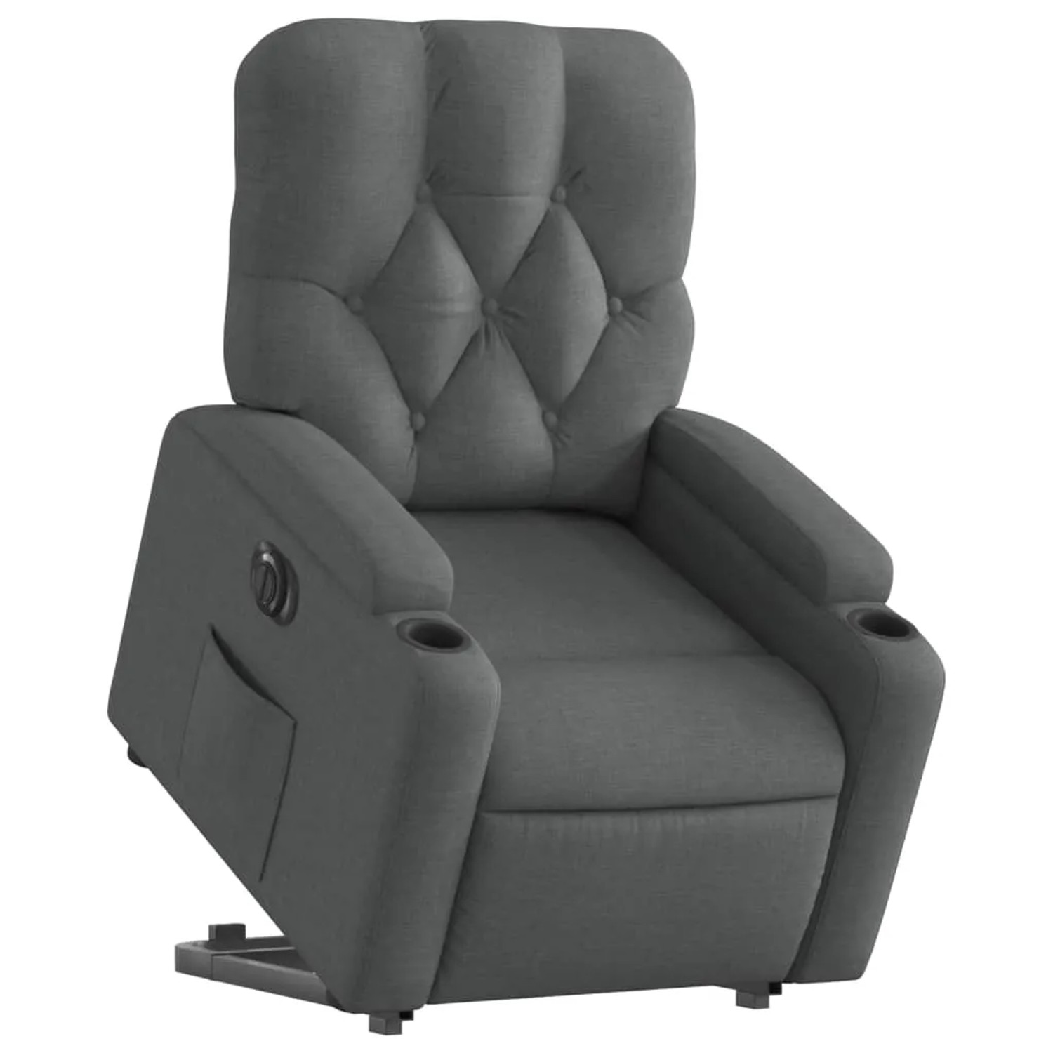 vidaXL Relaxsessel mit Aufstehhilfe Elektrisch Dunkelgrau Stoff Modell 10