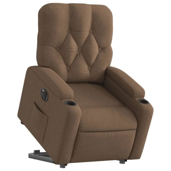 vidaXL Relaxsessel mit Aufstehhilfe Elektrisch Braun Stoff Modell 4