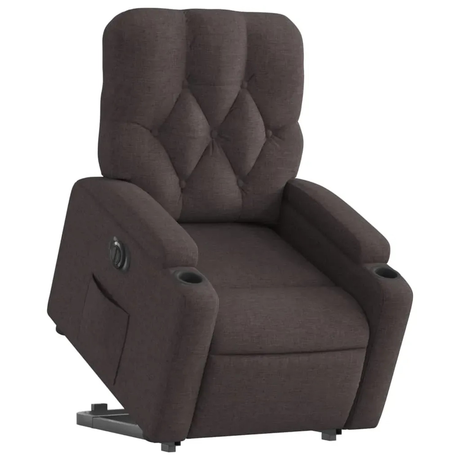 vidaXL Relaxsessel mit Aufstehhilfe Elektrisch Dunkelbraun Stoff Modell 6