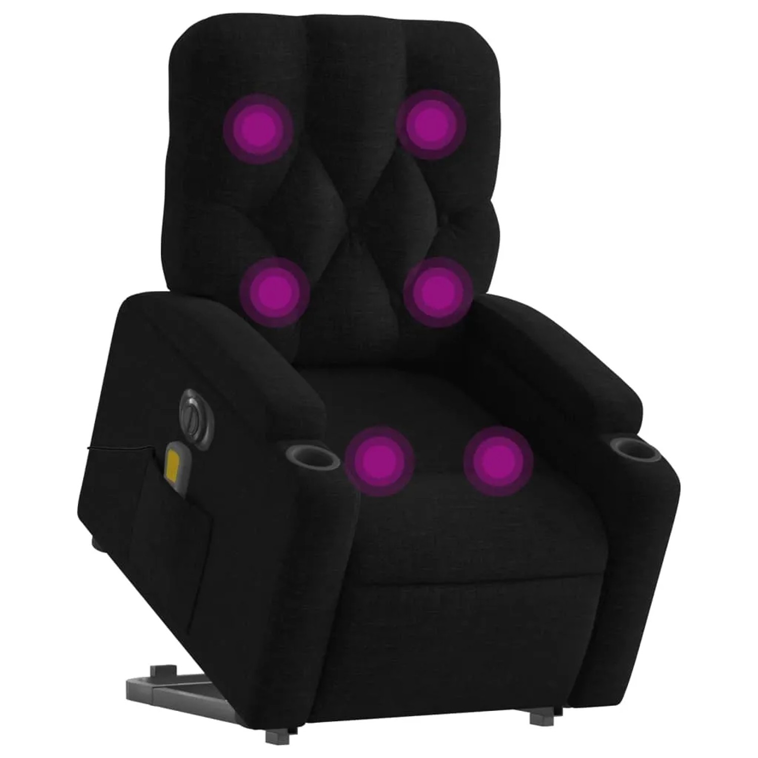 vidaXL Elektrischer Massagesessel mit Aufstehhilfe Schwarz Stoff Modell 1