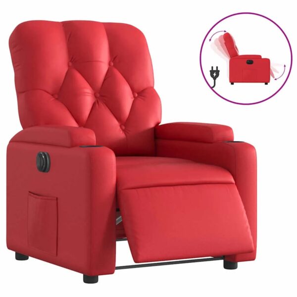 vidaXL Relaxsessel Elektrisch Rot Kunstleder 3204763