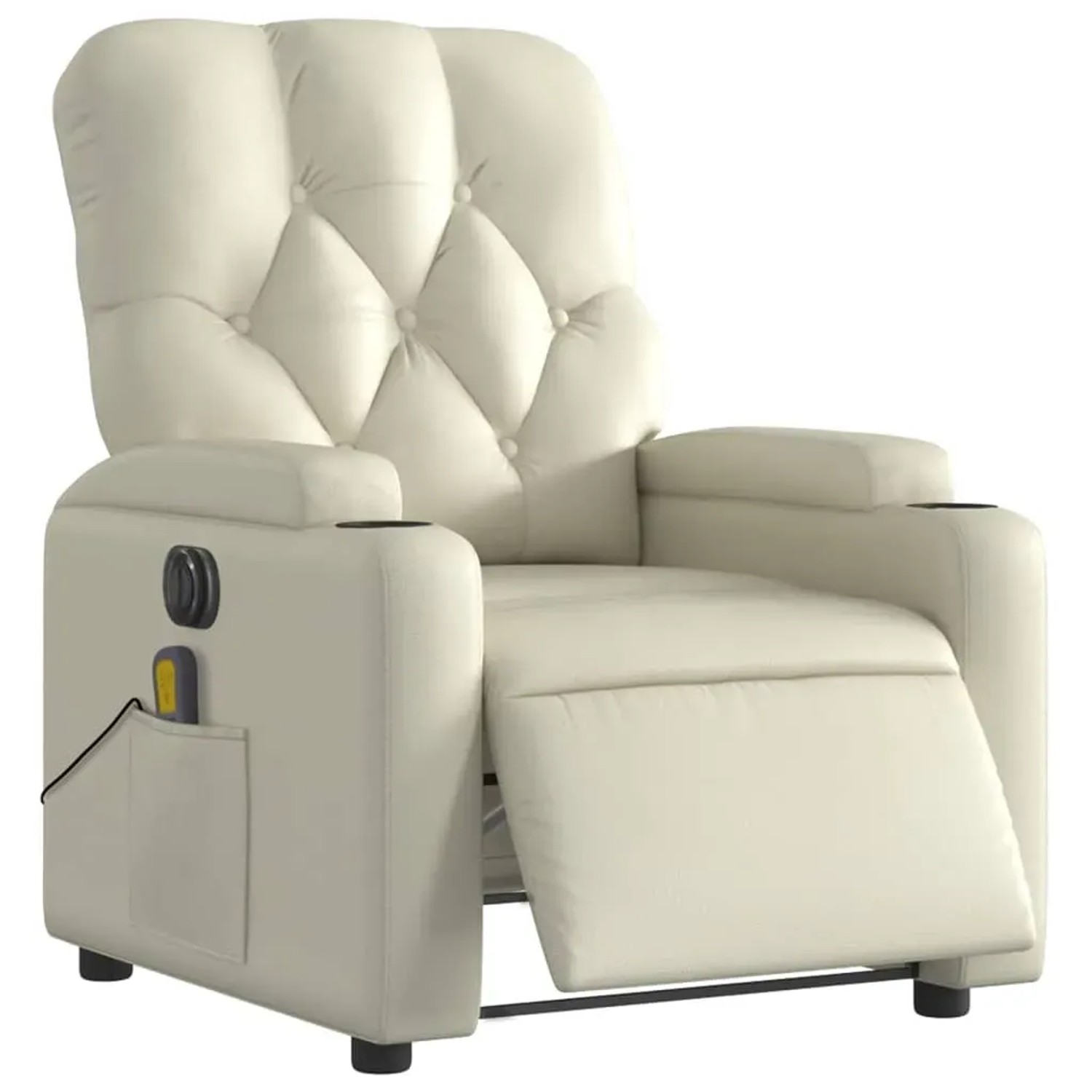 vidaXL Massagesessel Elektrisch Creme Kunstleder Modell 5