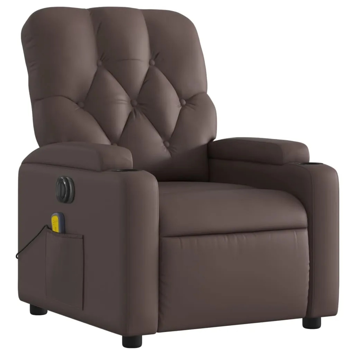 vidaXL Massagesessel Elektrisch Braun Kunstleder Modell 13