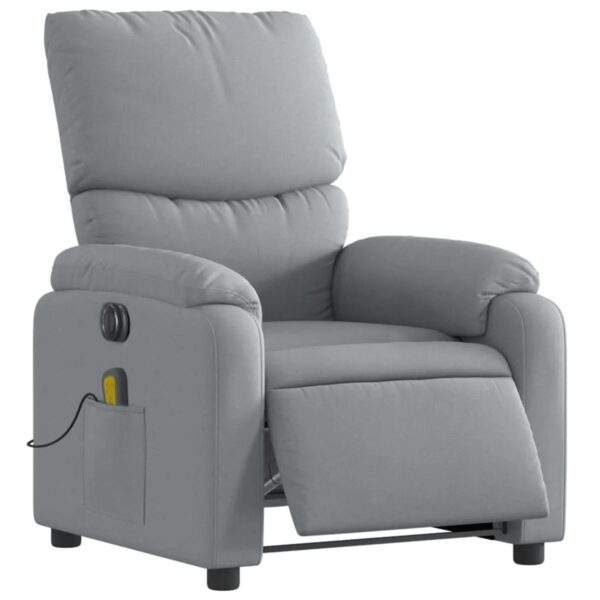 vidaXL Massagesessel Elektrisch Hellgrau Samt Modell 7 vidaXL Massagesessel Elektrisch Hellgrau Samt Modell 7