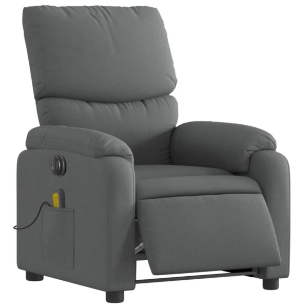 vidaXL Massagesessel Elektrisch Dunkelgrau Samt Modell 13