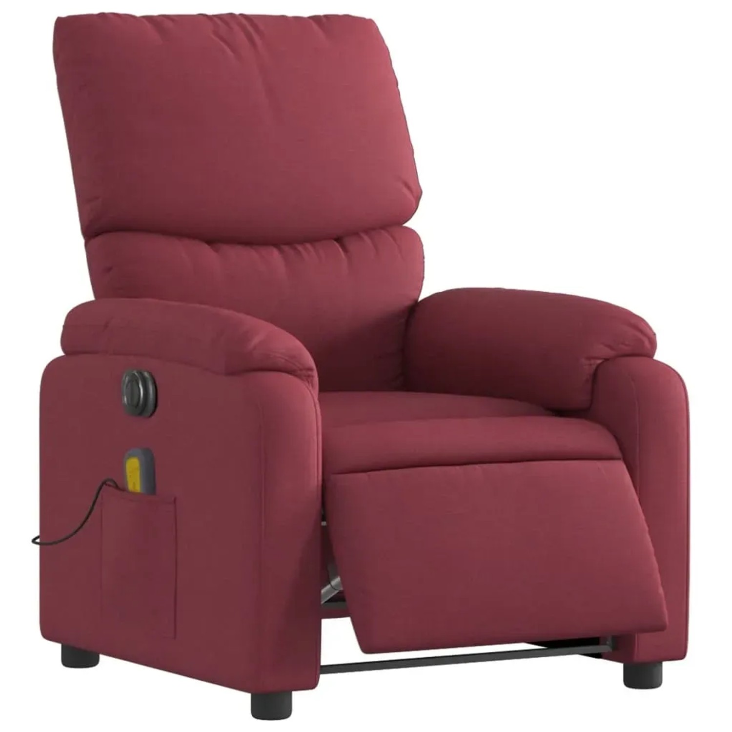 vidaXL Massagesessel Elektrisch Weißrot Stoff Modell 9