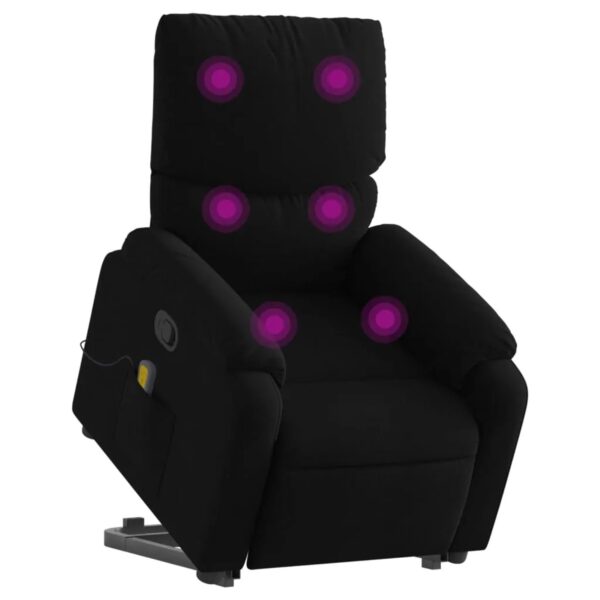 vidaXL Massagesessel mit Aufstehhilfe Schwarz Stoff Modell 12 vidaXL Massagesessel mit Aufstehhilfe Schwarz Stoff Modell 12