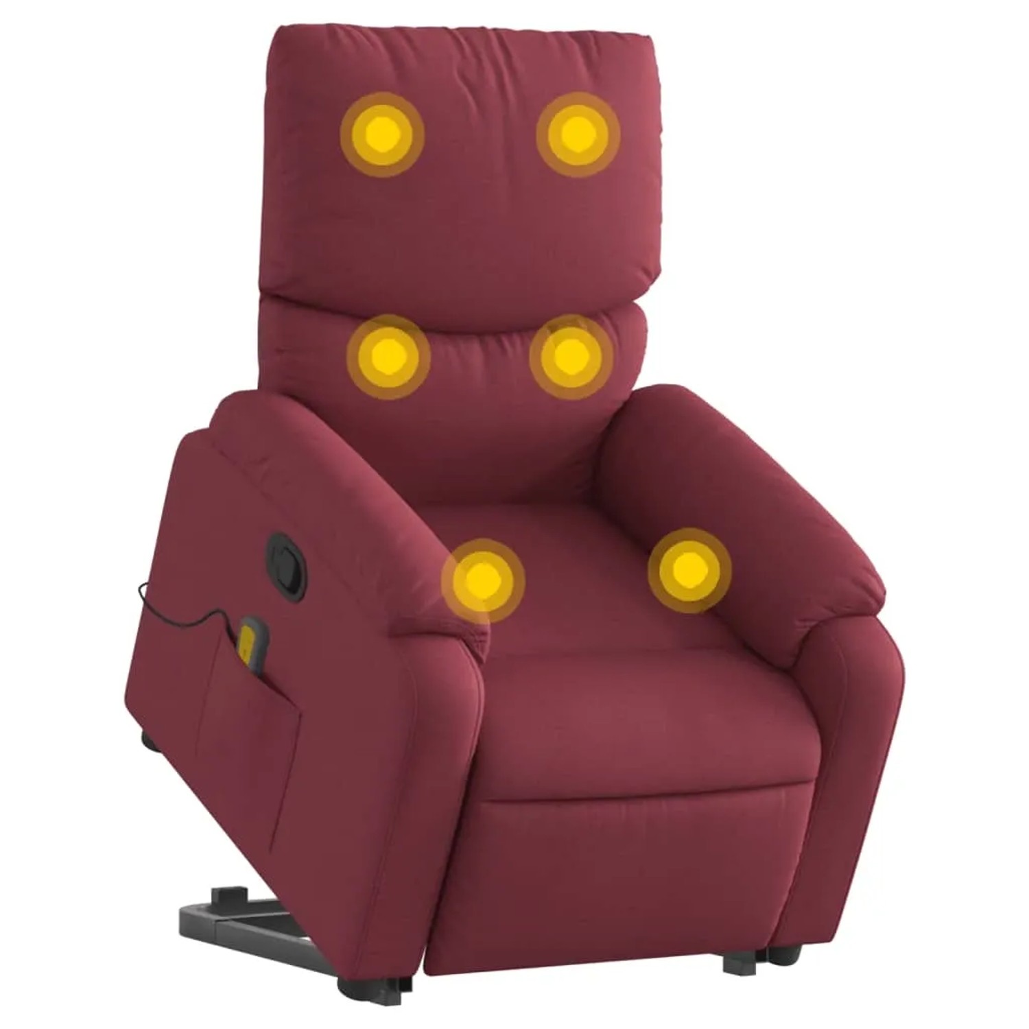 vidaXL Massagesessel mit Aufstehhilfe Weißrot Stoff Modell 3