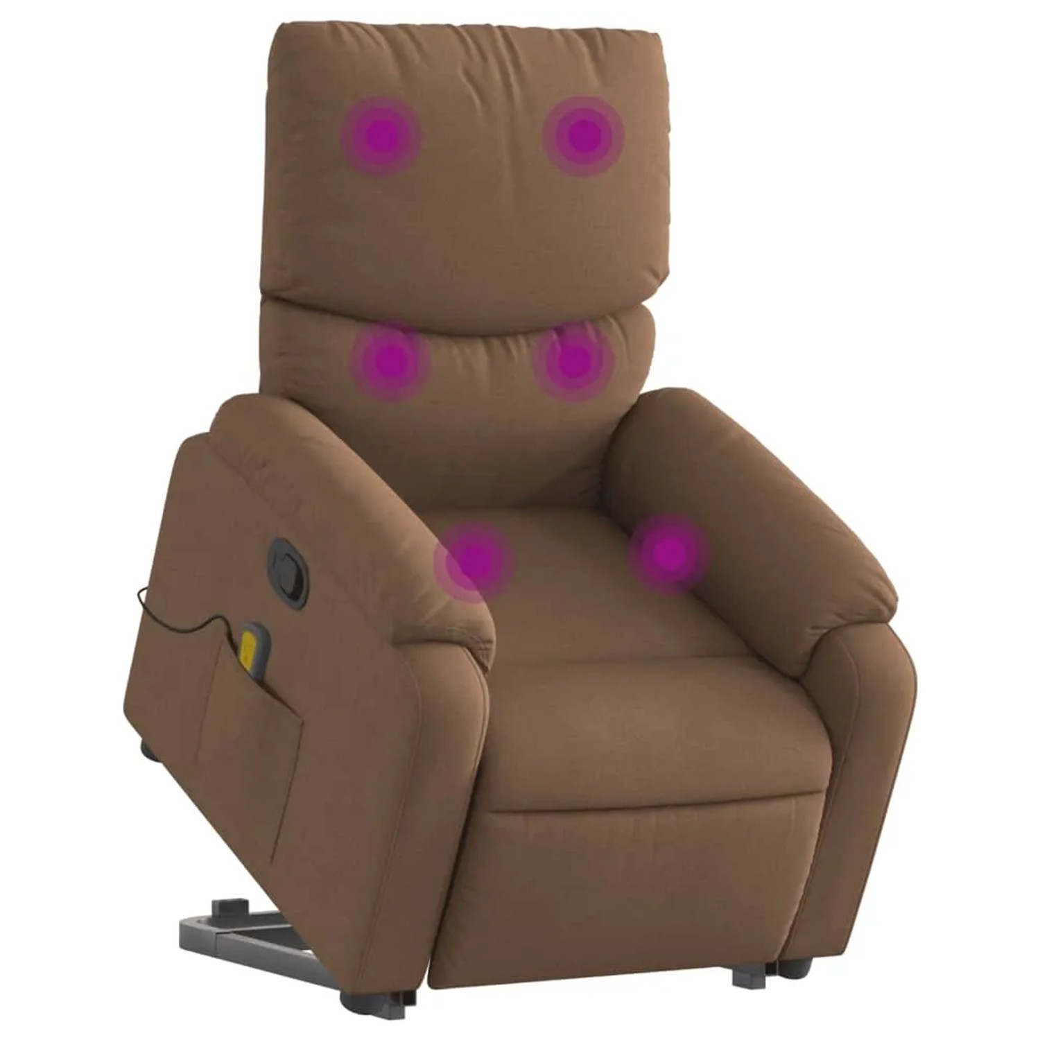 vidaXL Massagesessel mit Aufstehhilfe Braun Stoff Modell 9