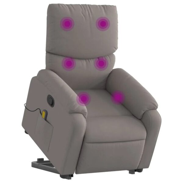 vidaXL Massagesessel mit Aufstehhilfe Taupe Stoff Modell 11