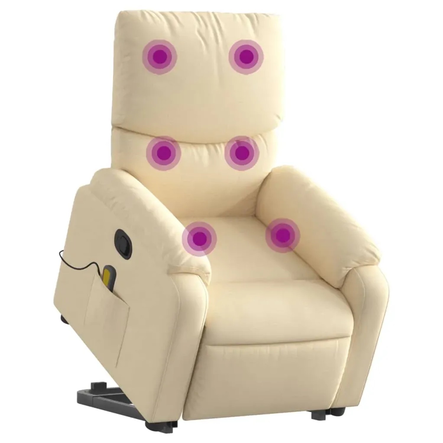 vidaXL Massagesessel mit Aufstehhilfe Creme Stoff Modell 4