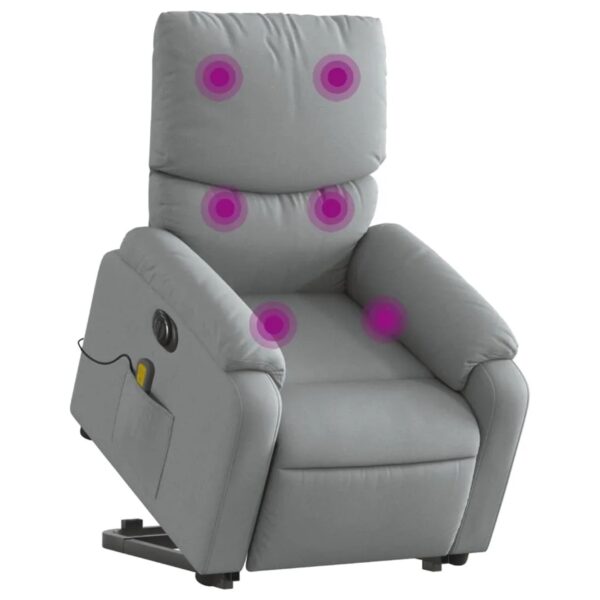 vidaXL Elektrischer Massagesessel mit Aufstehhilfe Hellgrau Stoff Modell 4 vidaXL Elektrischer Massagesessel mit Aufstehhilfe Hellgrau Stoff Modell 4