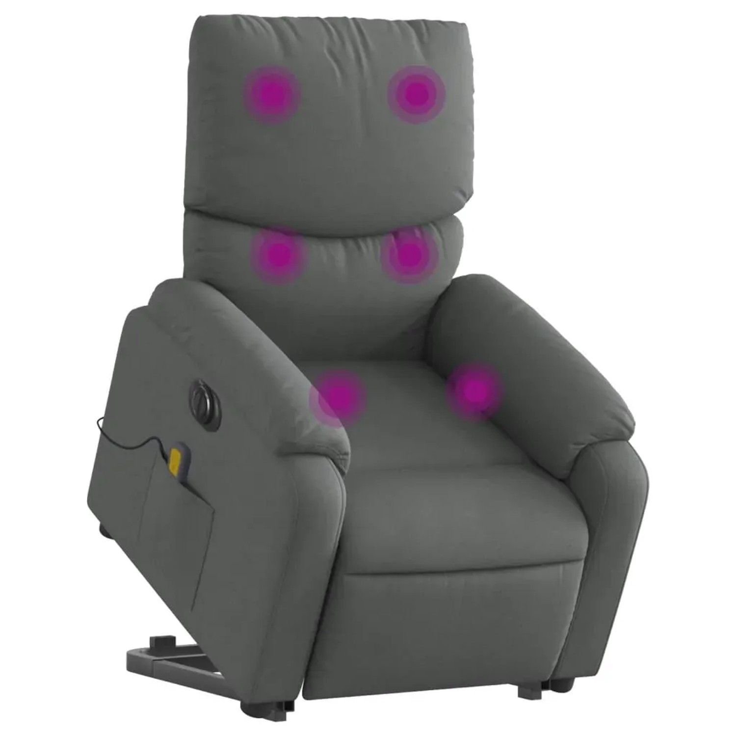 vidaXL Elektrischer Massagesessel mit Aufstehhilfe Dunkelgrau Stoff Modell 10