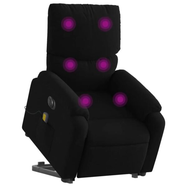 vidaXL Elektrischer Massagesessel mit Aufstehhilfe Schwarz Stoff Modell 6 vidaXL Elektrischer Massagesessel mit Aufstehhilfe Schwarz Stoff Modell 6