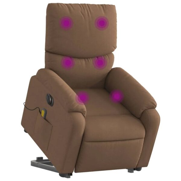 vidaXL Elektrischer Massagesessel mit Aufstehhilfe Braun Stoff Modell 5 vidaXL Elektrischer Massagesessel mit Aufstehhilfe Braun Stoff Modell 5