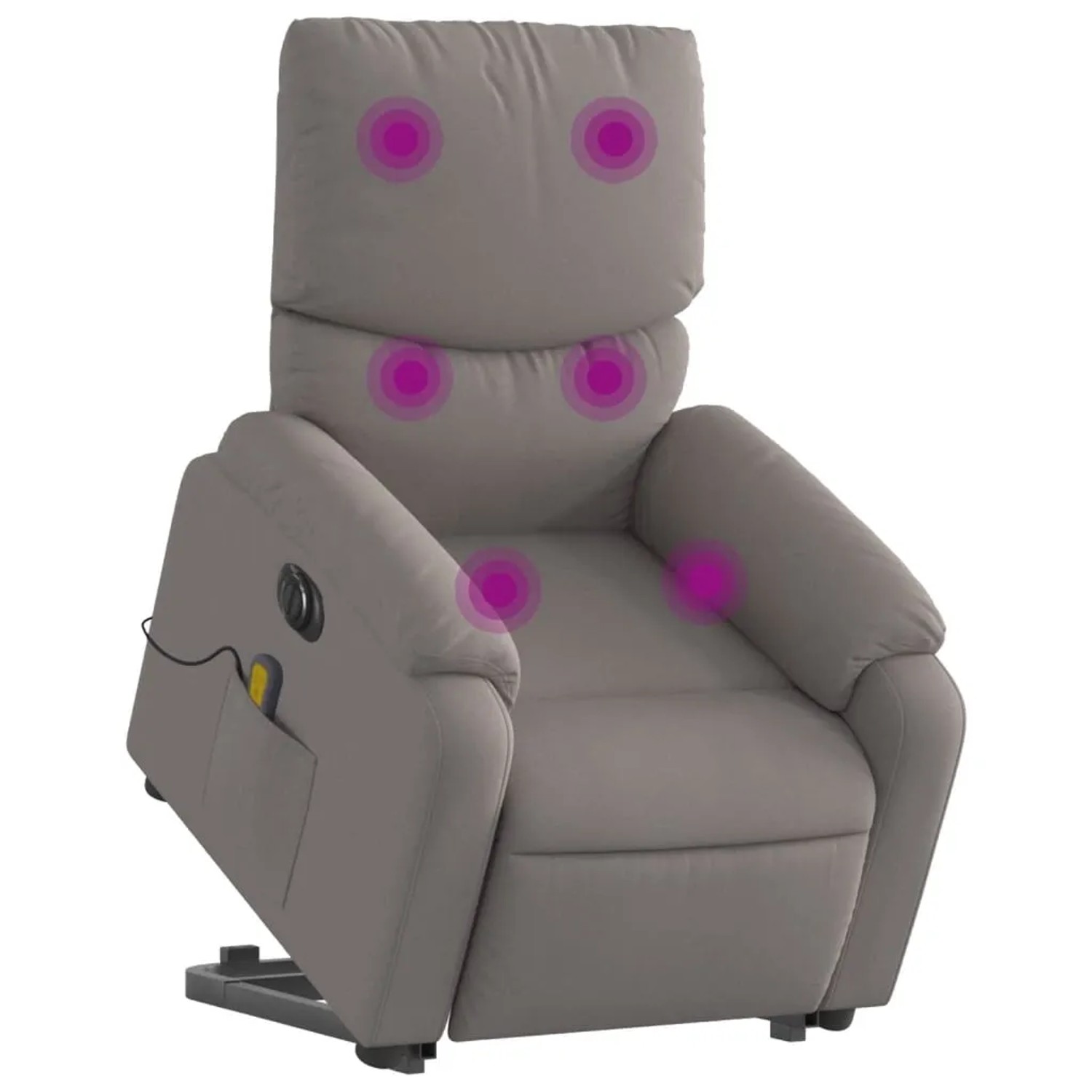 vidaXL Elektrischer Massagesessel mit Aufstehhilfe Taupe Stoff Modell 8