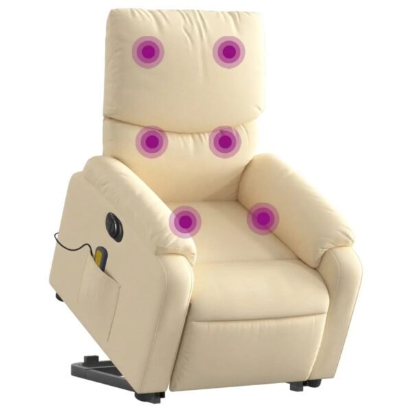 vidaXL Elektrischer Massagesessel mit Aufstehhilfe Creme Stoff Modell 6 vidaXL Elektrischer Massagesessel mit Aufstehhilfe Creme Stoff Modell 6