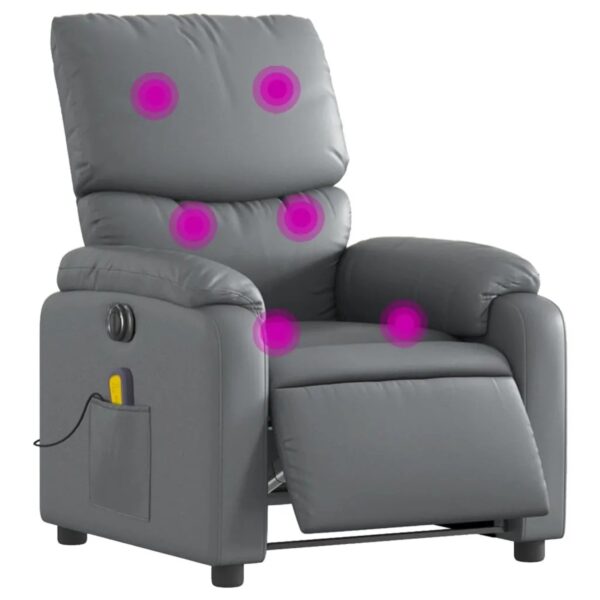 vidaXL Massagesessel Elektrisch Grau Kunstleder Modell 3