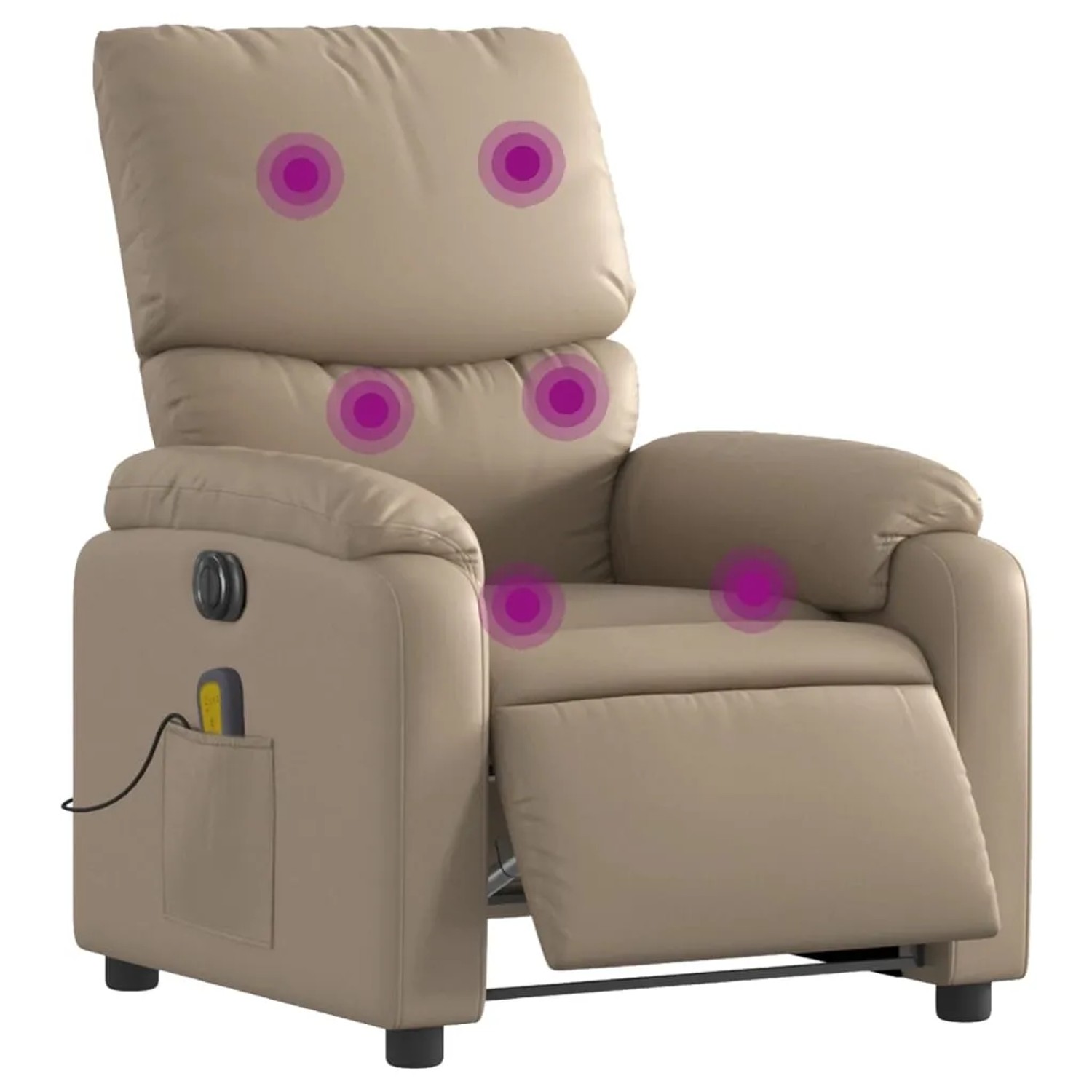 vidaXL Massagesessel Elektrisch Cappuccino-Braun Kunstleder Modell 7
