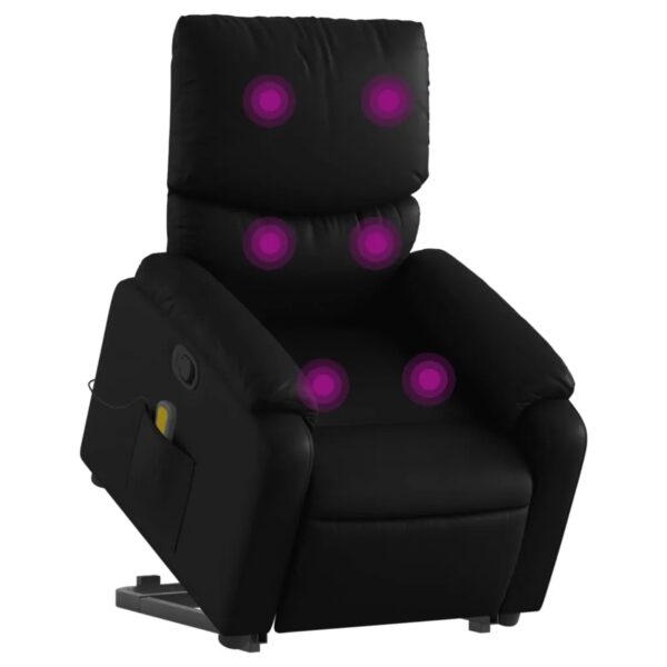 vidaXL Massagesessel mit Aufstehhilfe Schwarz Kunstleder Modell 5