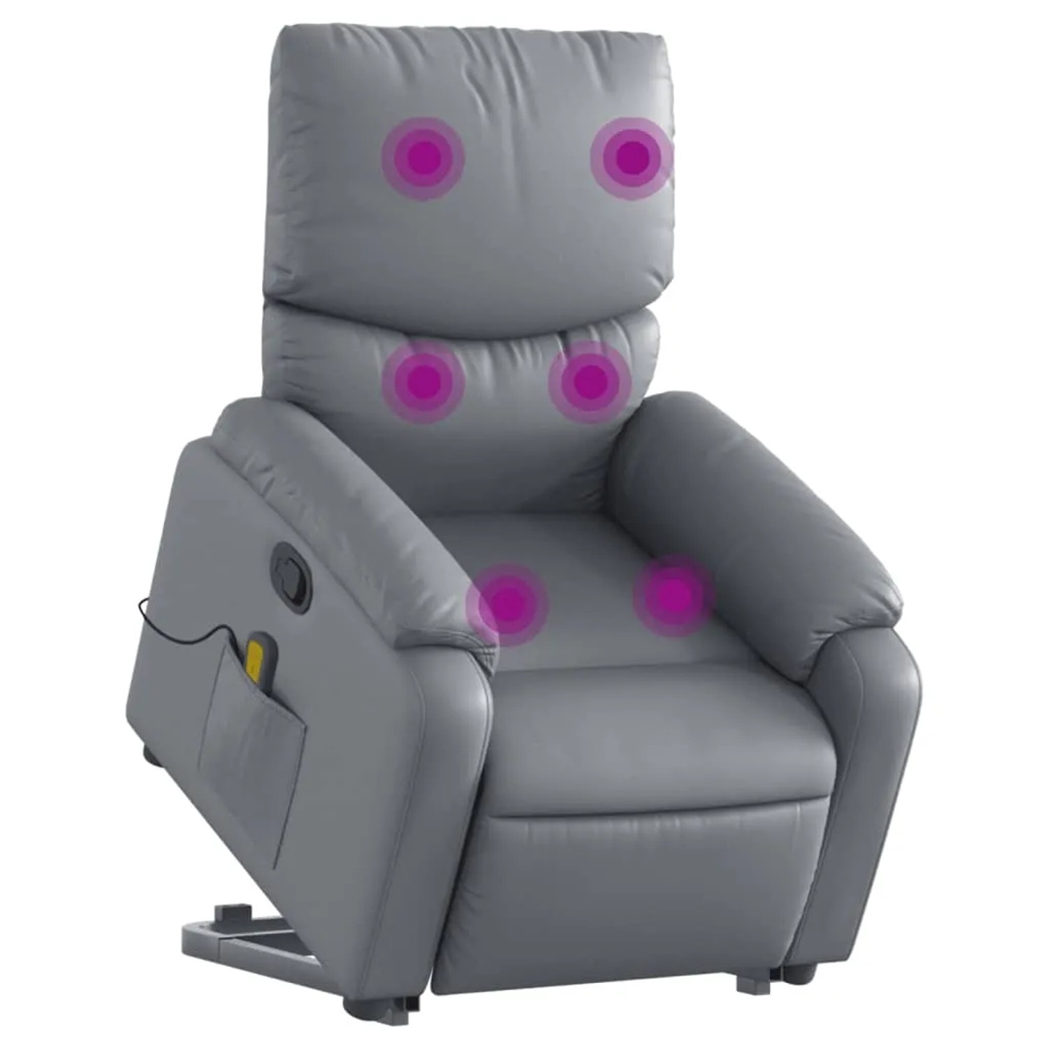 vidaXL Massagesessel mit Aufstehhilfe Grau Kunstleder Modell 6