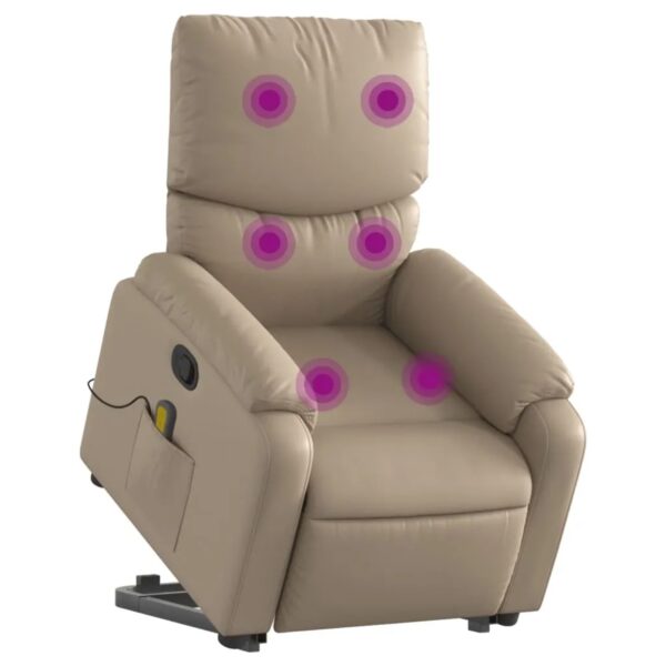 vidaXL Massagesessel mit Aufstehhilfe Cappuccino-Braun Kunstleder Modell 8 vidaXL Massagesessel mit Aufstehhilfe Cappuccino-Braun Kunstleder Modell 8