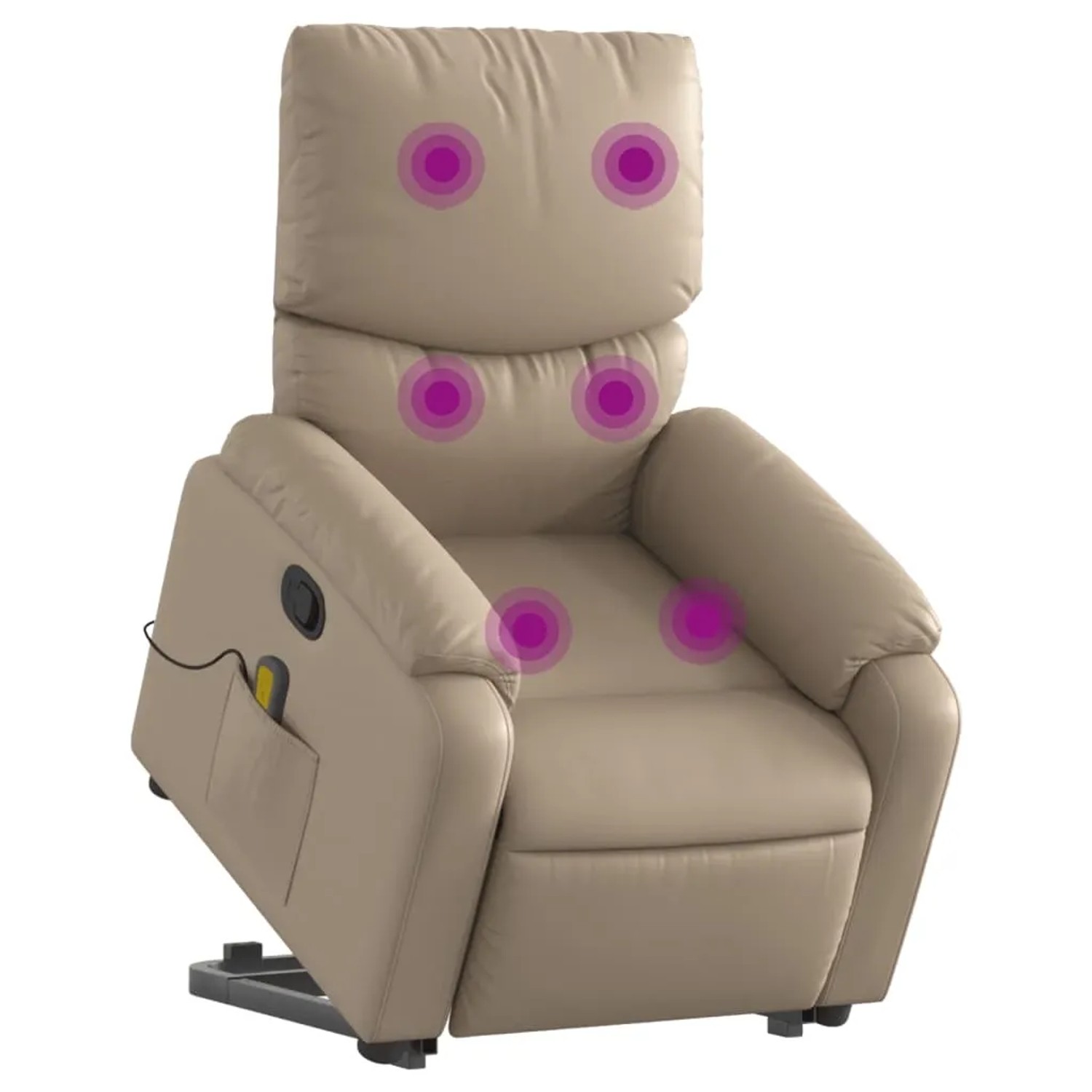 vidaXL Massagesessel mit Aufstehhilfe Cappuccino-Braun Kunstleder Modell 8