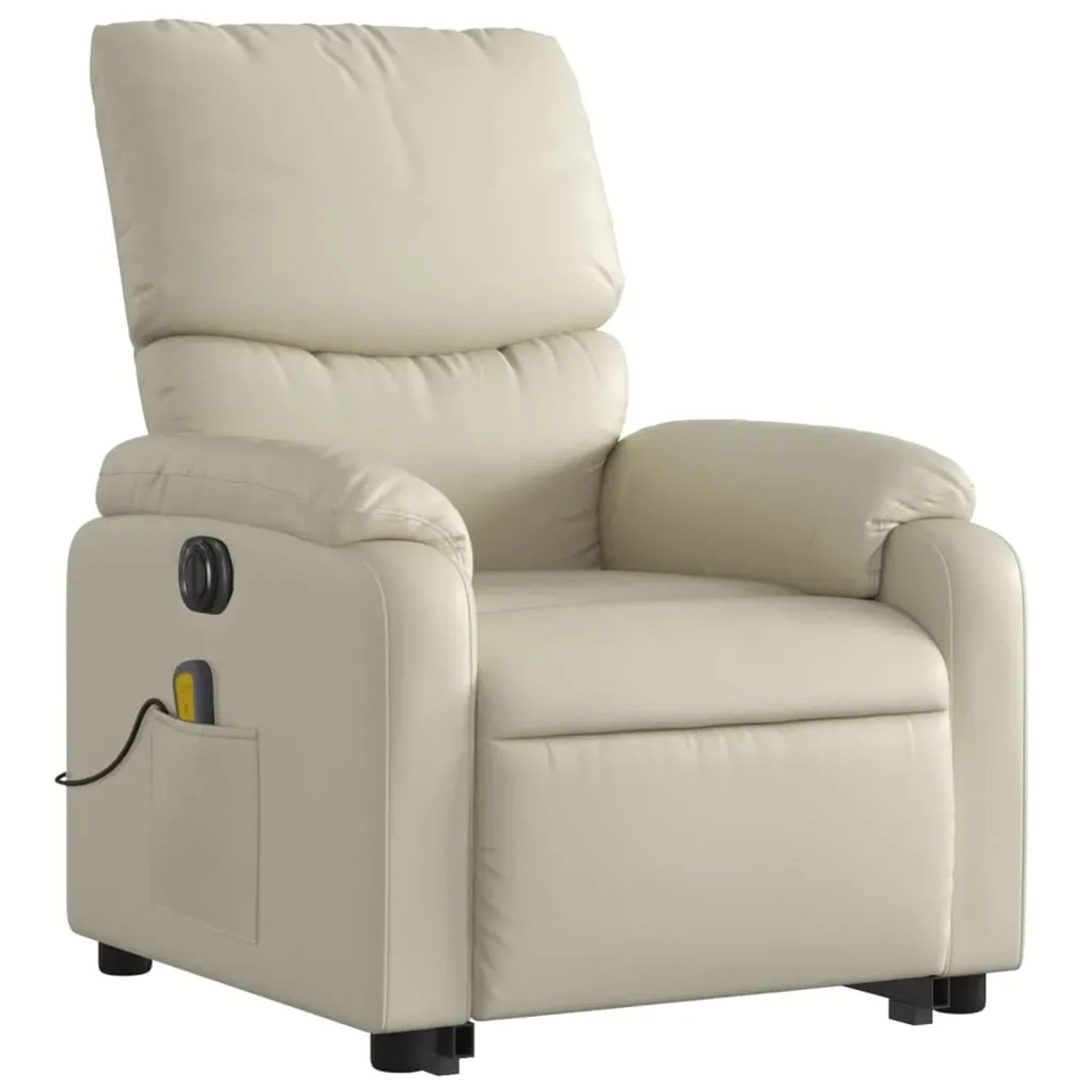 vidaXL Massagesessel mit Aufstehhilfe Elektrisch Creme Kunstleder Modell 10