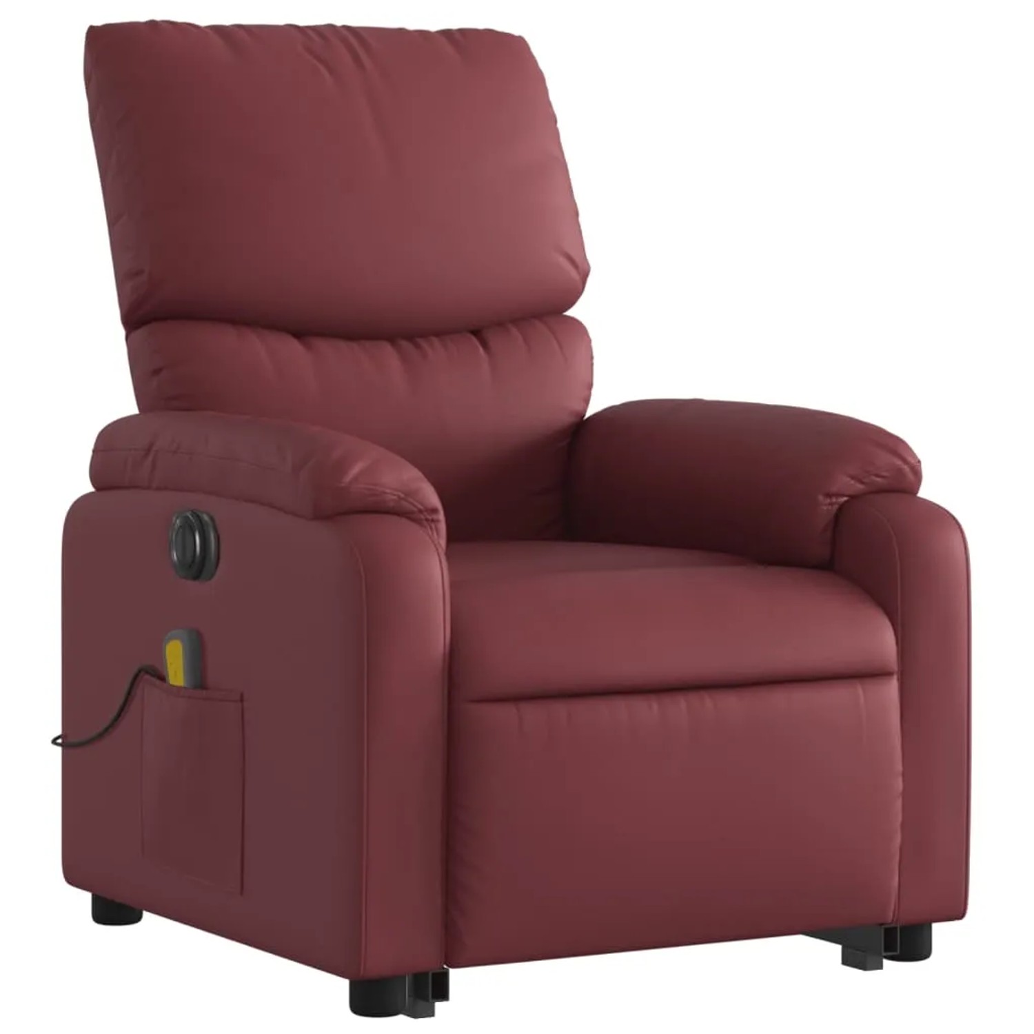 vidaXL Massagesessel mit Aufstehhilfe Elektrisch Weißrot Kunstleder Modell 6