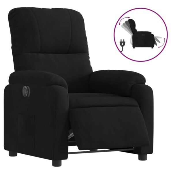 vidaXL Relaxsessel Elektrisch Schwarz Mikrofasergewebe vidaXL Relaxsessel Elektrisch Schwarz Mikrofasergewebe