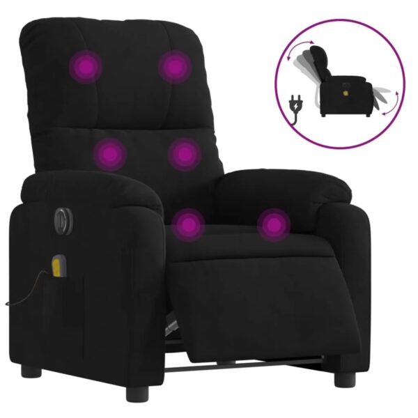 vidaXL Massagesessel Elektrisch Schwarz Mikrofasergewebe vidaXL Massagesessel Elektrisch Schwarz Mikrofasergewebe