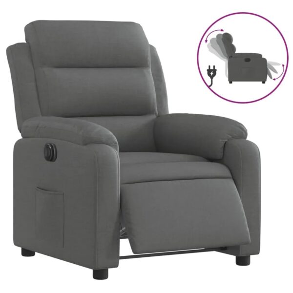 vidaXL Relaxsessel Elektrisch Dunkelgrau Stoff Modell 36