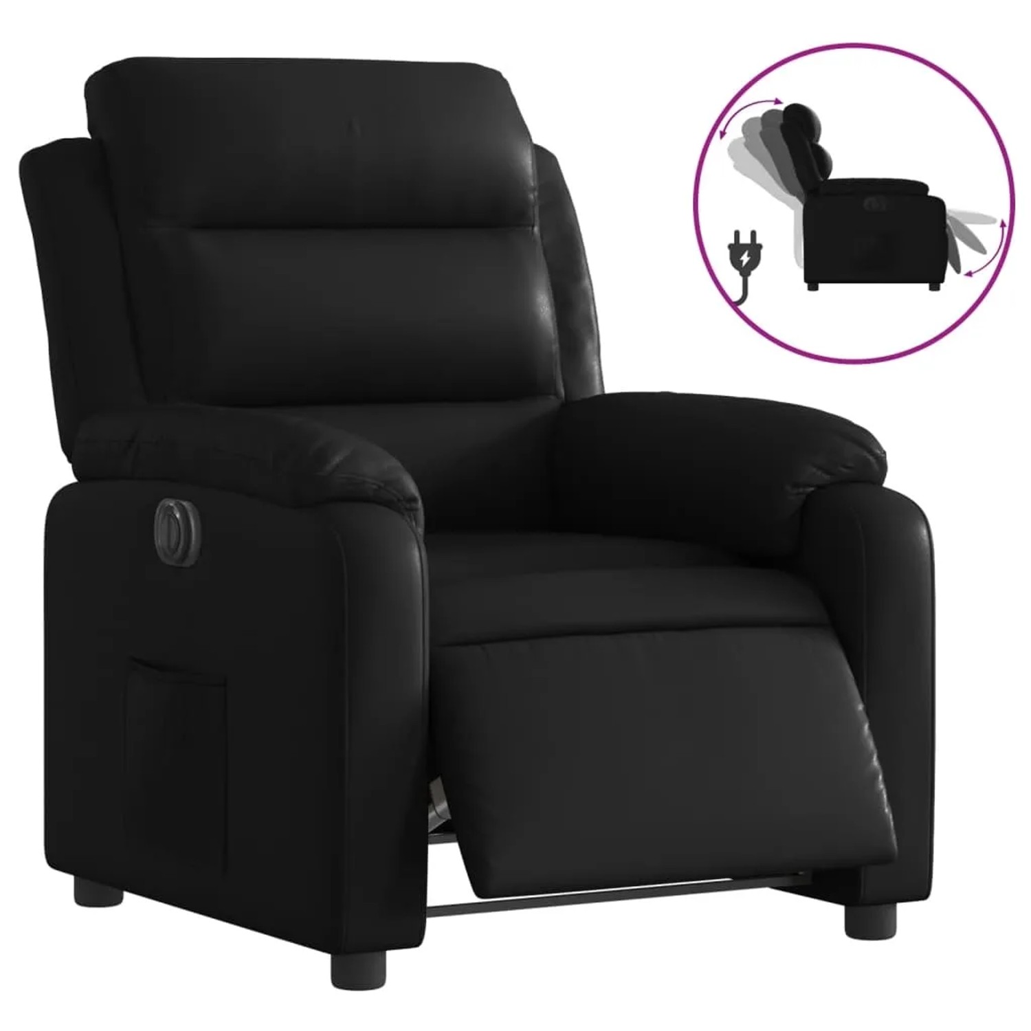 vidaXL Relaxsessel Elektrisch Schwarz Kunstleder Modell 19