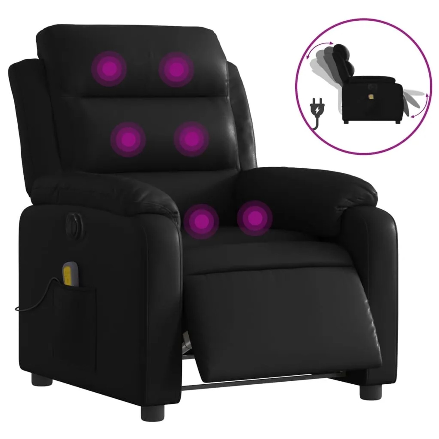 vidaXL Massagesessel Elektrisch Schwarz Kunstleder Modell 2