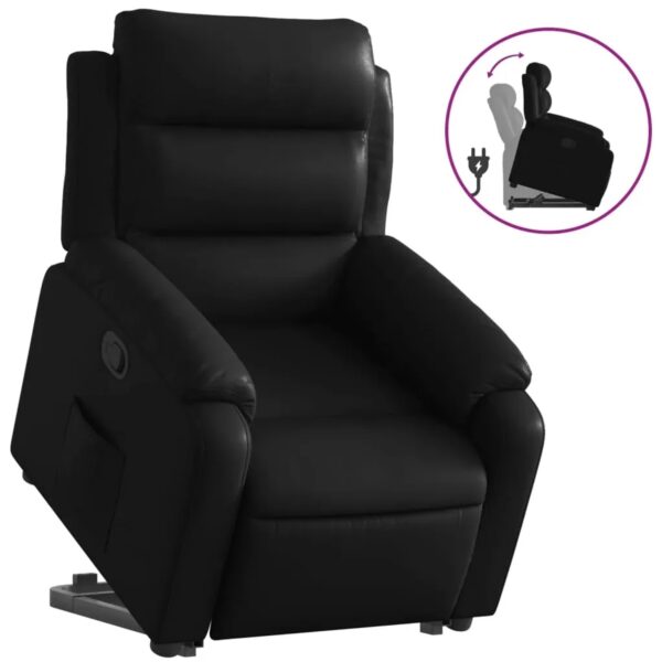 vidaXL Relaxsessel mit Aufstehhilfe Schwarz Kunstleder Modell 8