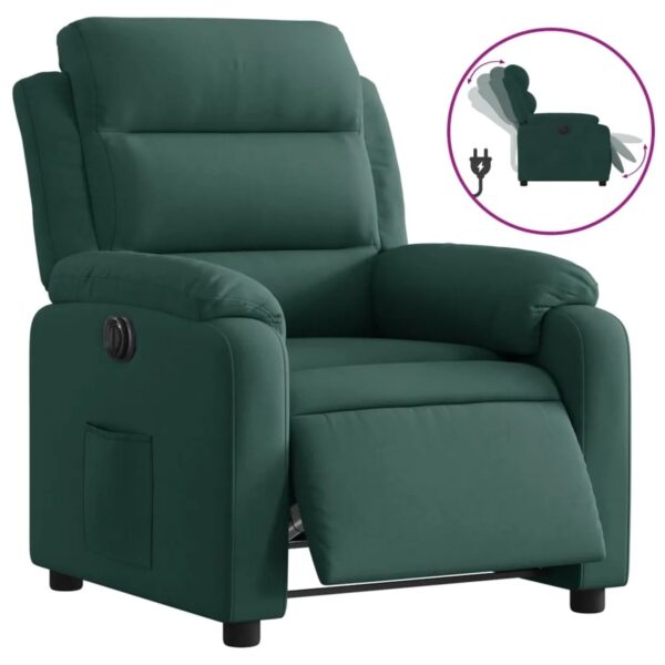 vidaXL Relaxsessel Elektrisch Dunkelgrün Samt 3205072