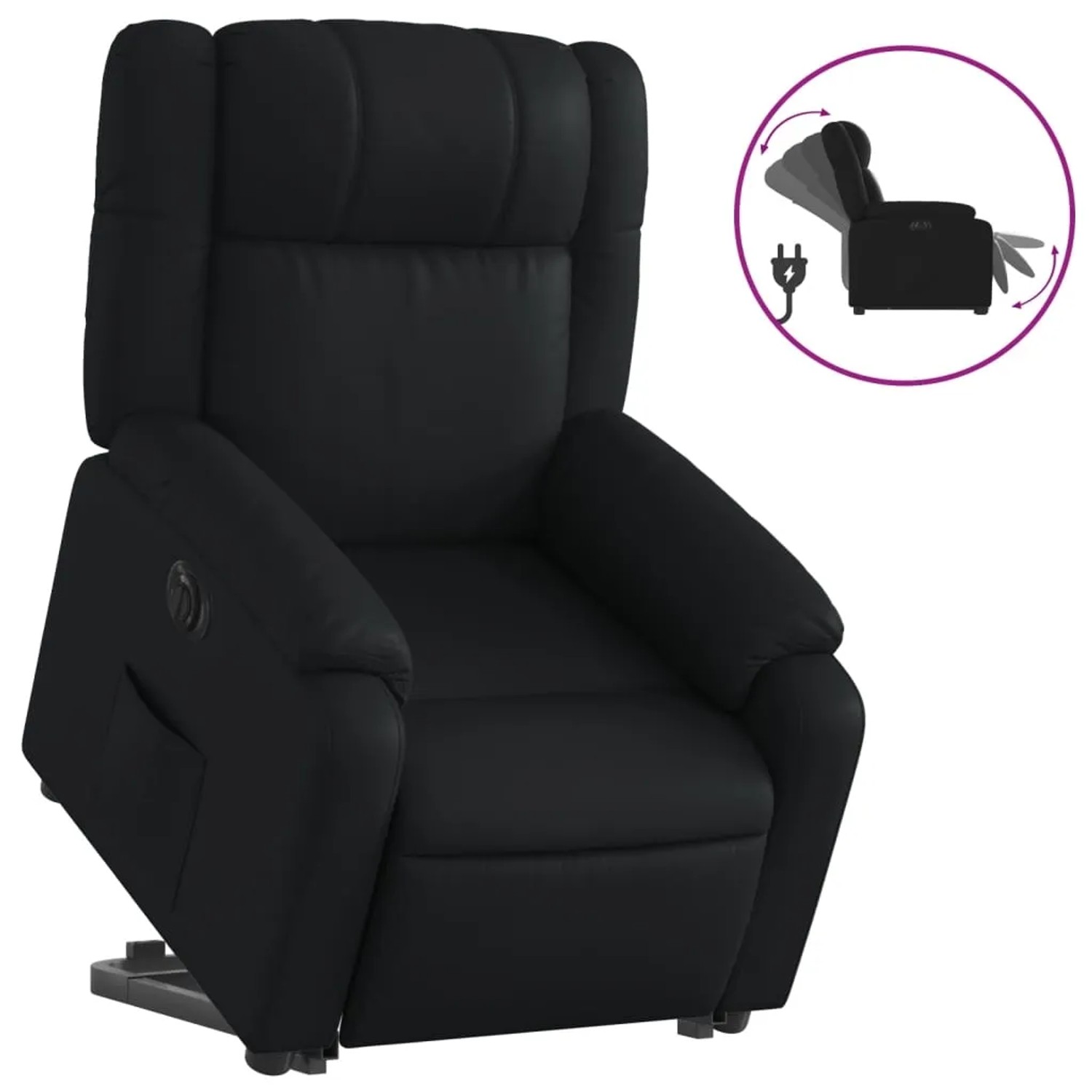 vidaXL Relaxsessel mit Aufstehhilfe Elektrisch Schwarz Kunstleder Modell 1