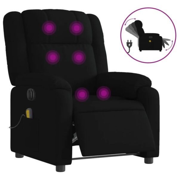 vidaXL Massagesessel Elektrisch Schwarz Samt Modell 13