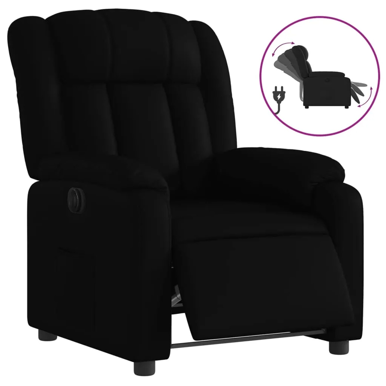 vidaXL Relaxsessel Elektrisch Schwarz Kunstleder Modell 29