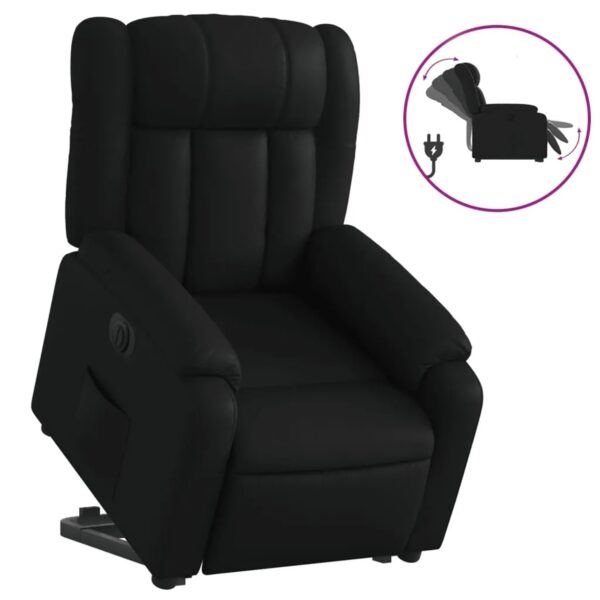 vidaXL Relaxsessel mit Aufstehhilfe Elektrisch Schwarz Kunstleder Modell 11