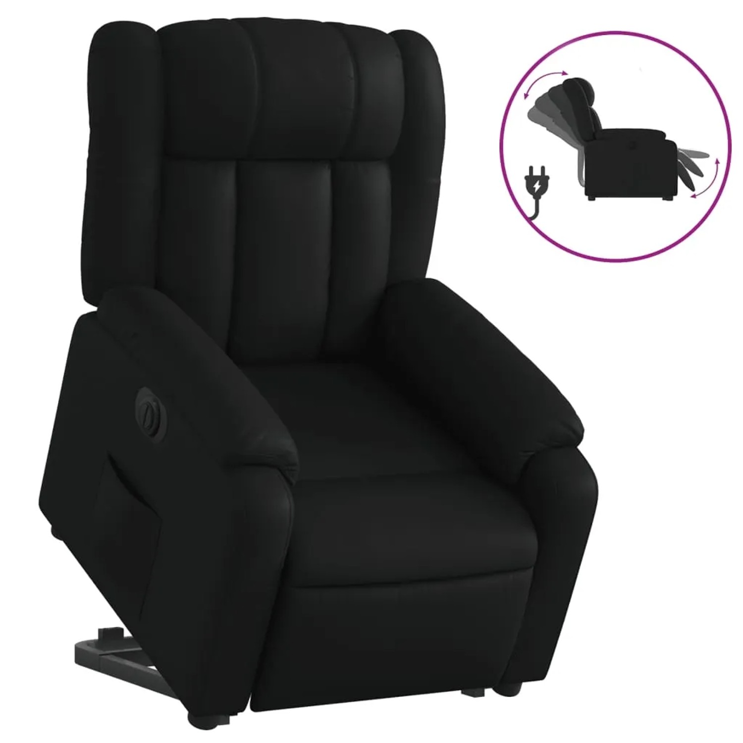 vidaXL Relaxsessel mit Aufstehhilfe Elektrisch Schwarz Kunstleder Modell 11
