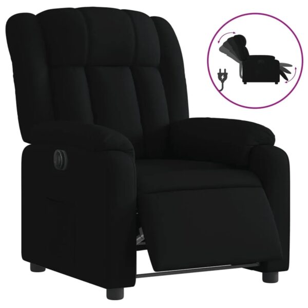 vidaXL Relaxsessel Elektrisch Schwarz Stoff 3205294