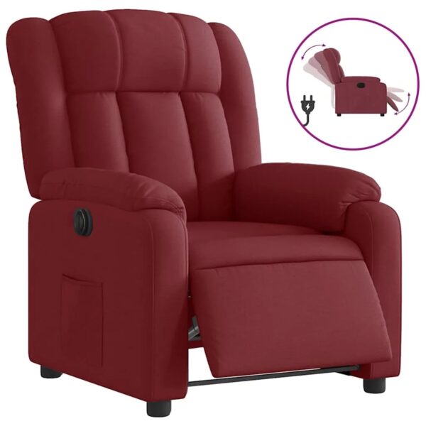vidaXL Relaxsessel Elektrisch Weinrot Stoff 3205295