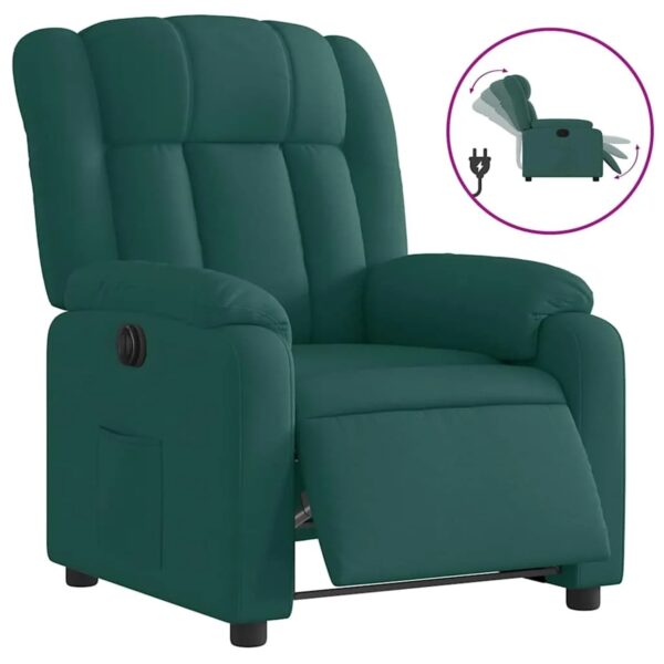 vidaXL Relaxsessel Elektrisch Dunkelgrün Stoff 3205298