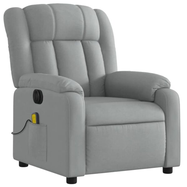 vidaXL Massagesessel Elektrisch Hellgrau Samt Modell 3