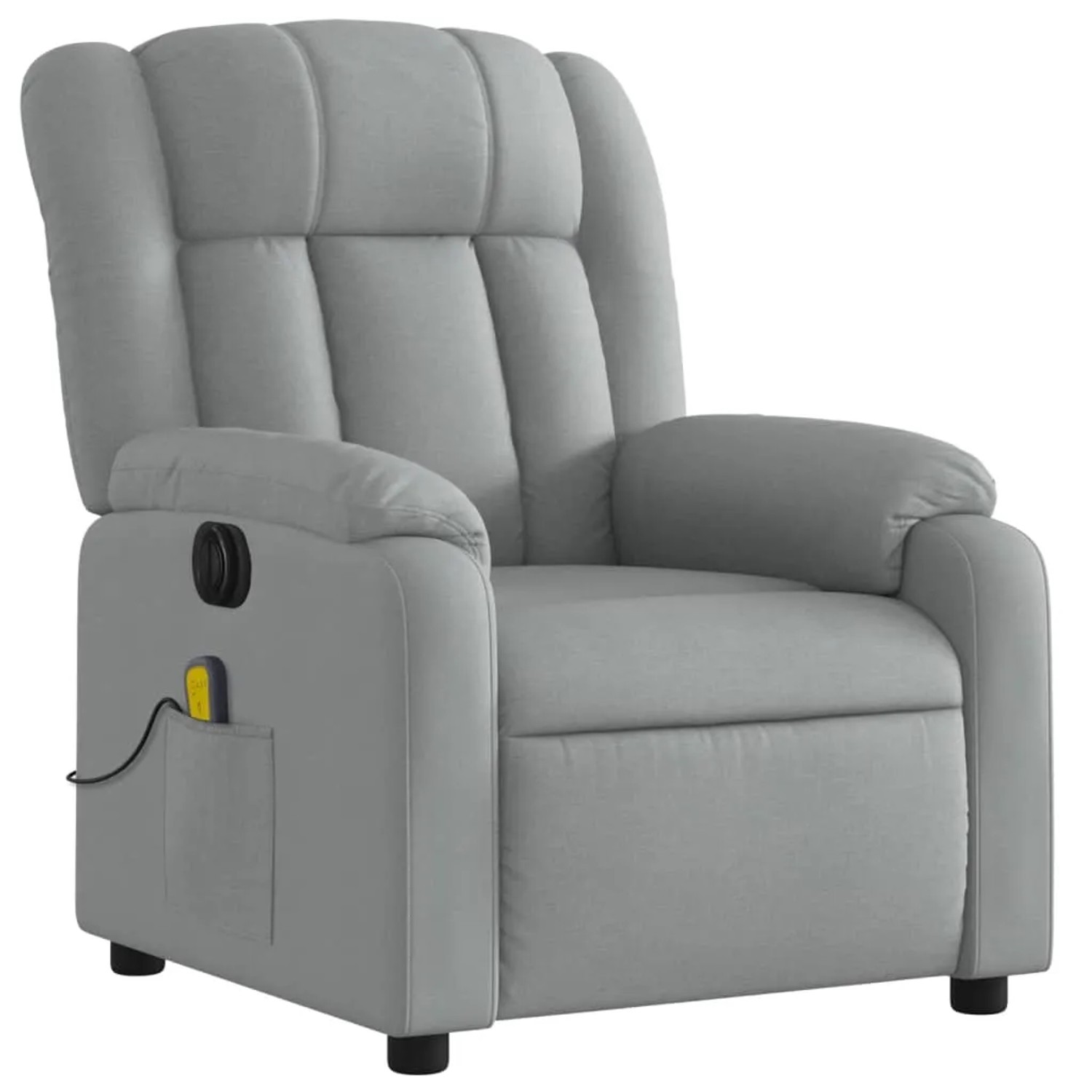 vidaXL Massagesessel Elektrisch Hellgrau Samt Modell 3