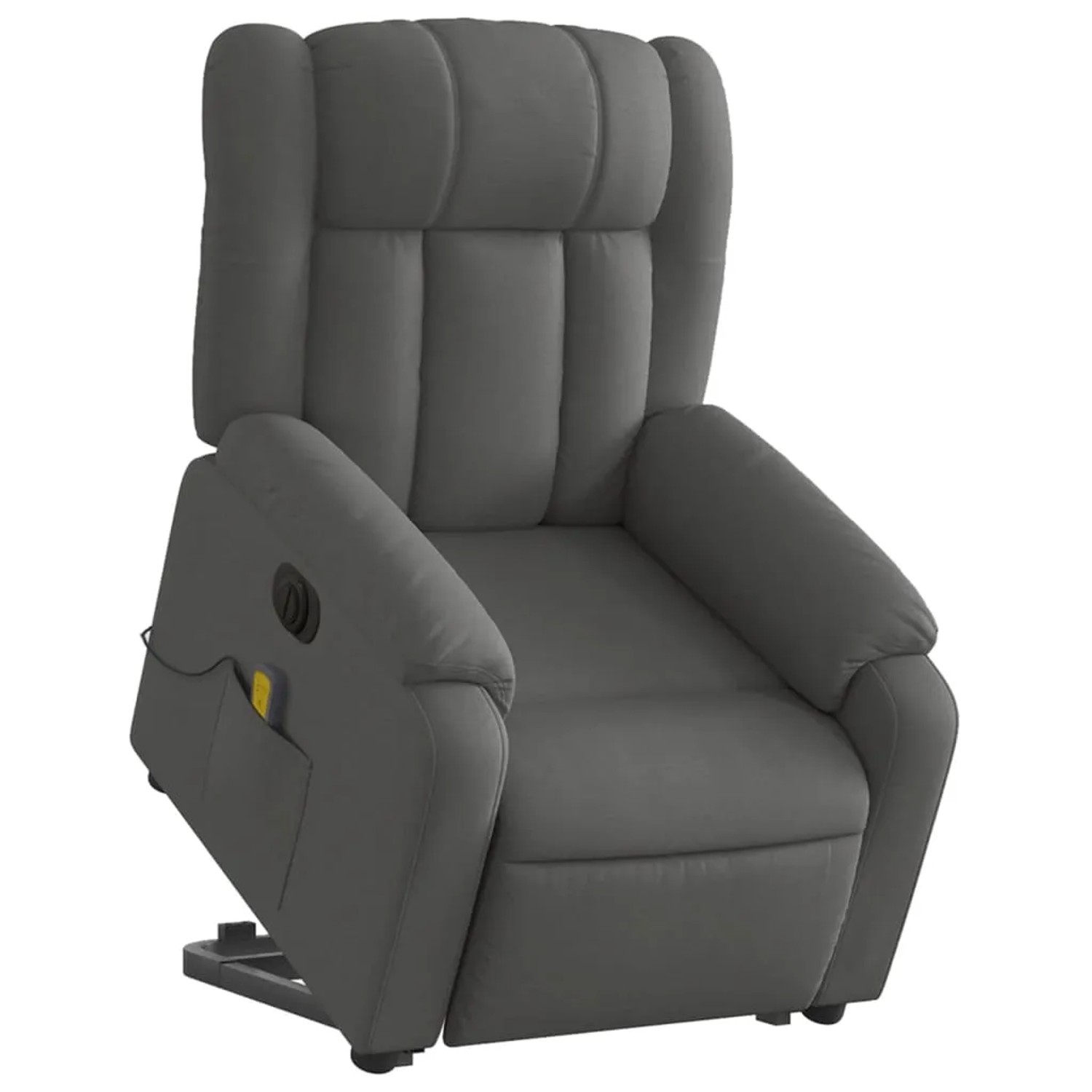 vidaXL Elektrischer Massagesessel mit Aufstehhilfe Dunkelgrau Stoff Modell 3