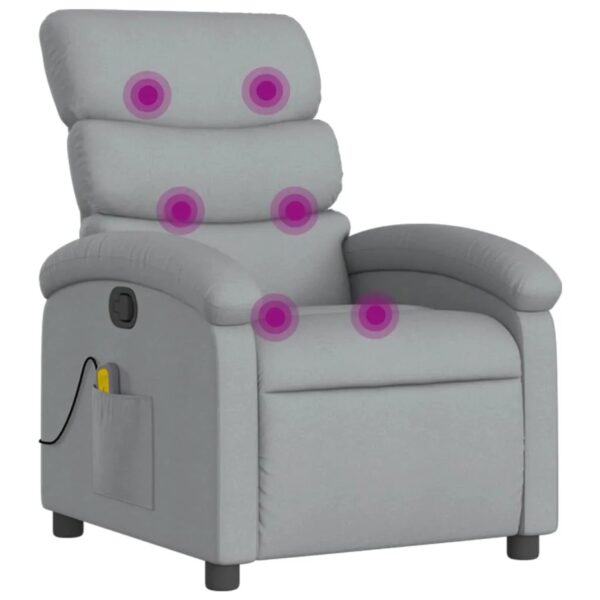 vidaXL Massagesessel Hellgrau Stoff Modell 3 vidaXL Massagesessel Hellgrau Stoff Modell 3