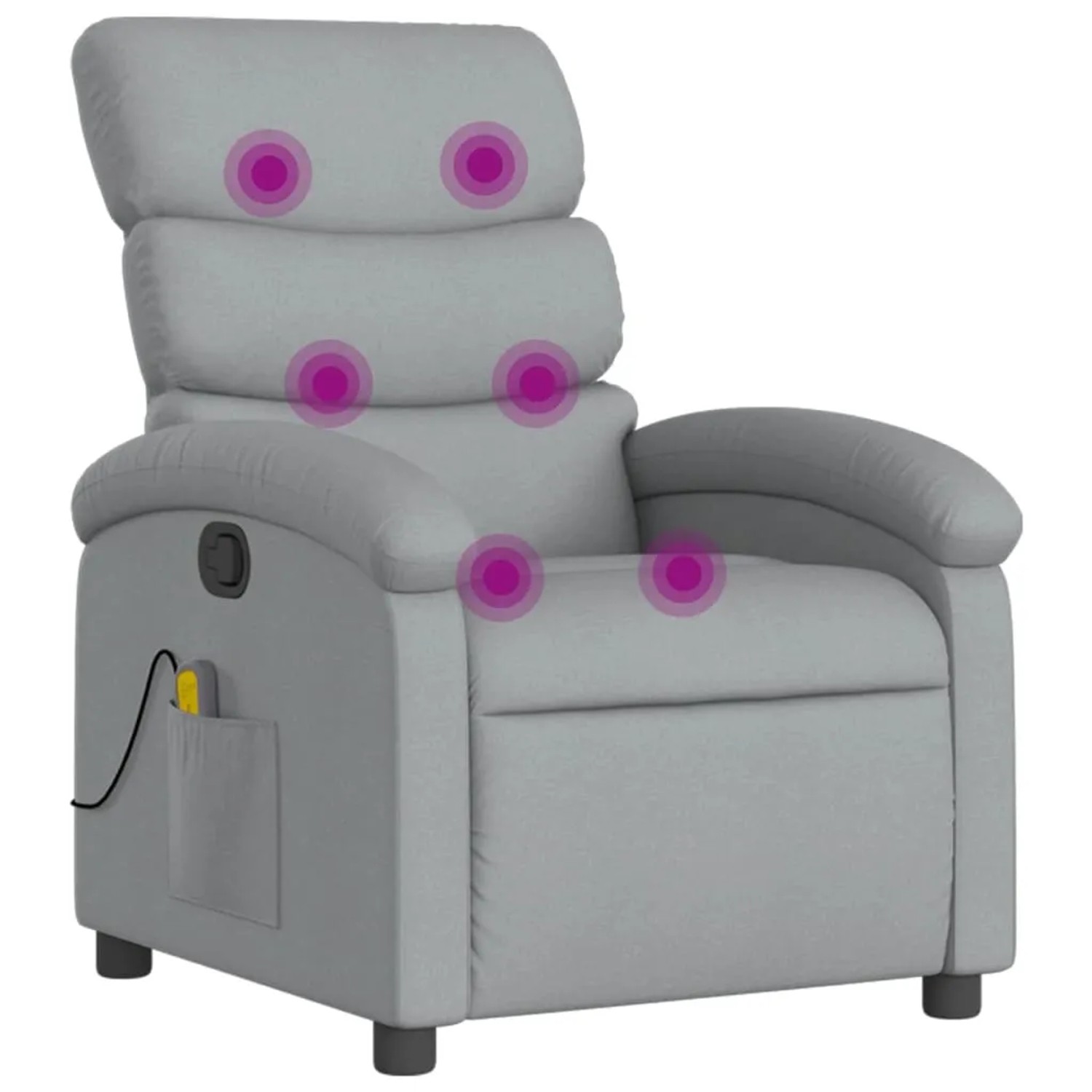 vidaXL Massagesessel Hellgrau Stoff Modell 3