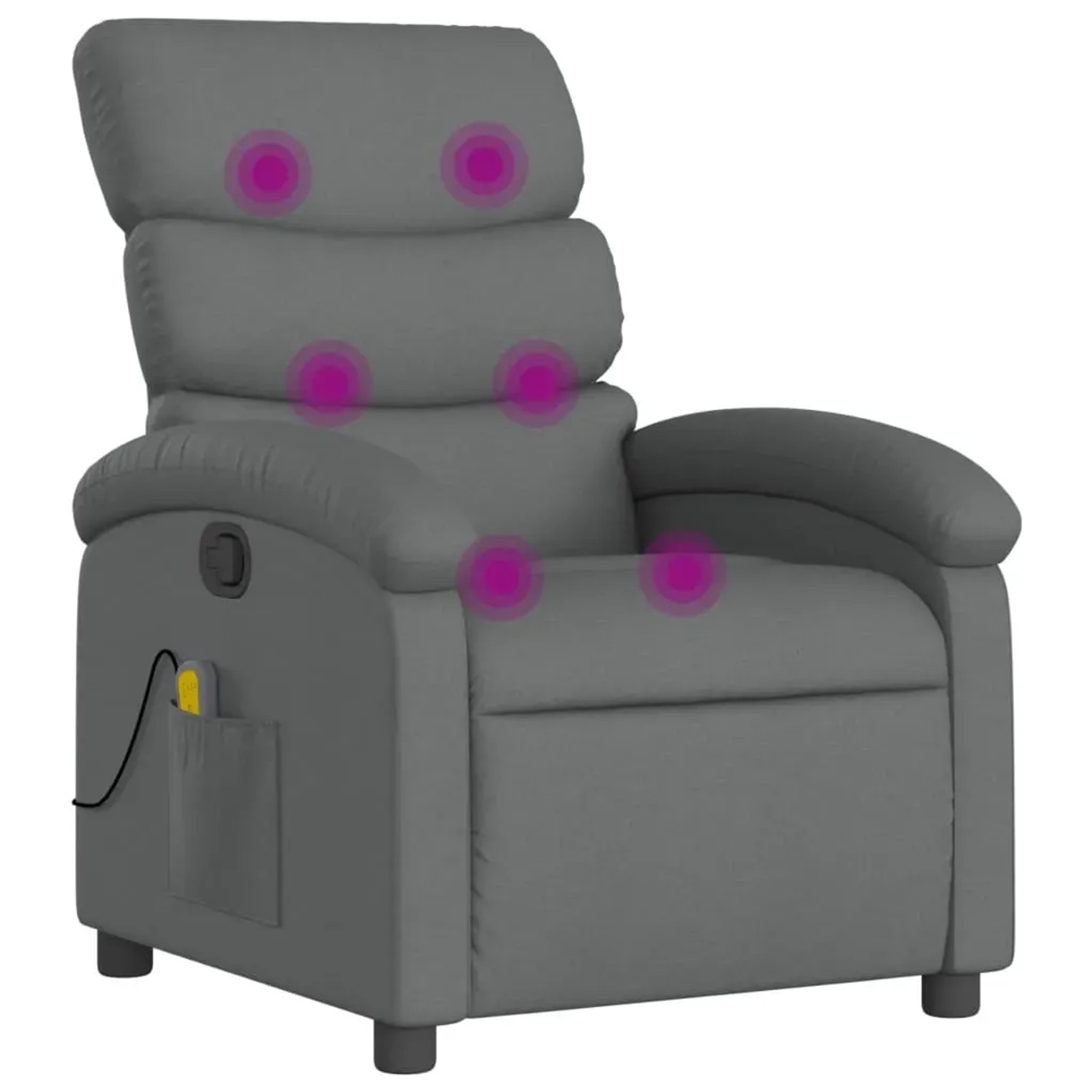 vidaXL Massagesessel Dunkelgrau Samt Modell 3